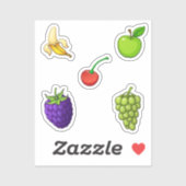 Collectie van vruchten sticker (Vel)