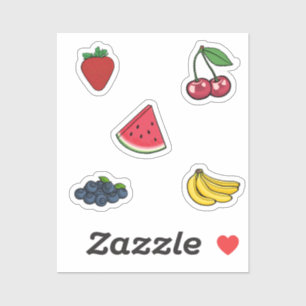 Collectie van vruchten sticker