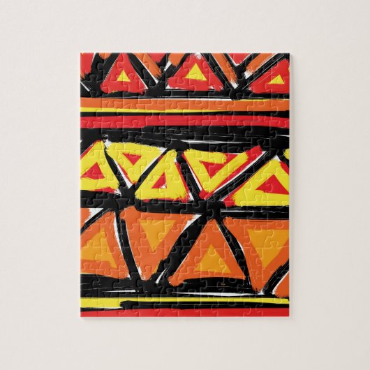 Collectie van warme driehoeken legpuzzel (Verticaal)