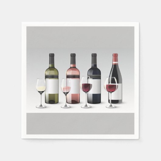 Collectie van wijn servet (Voorkant)