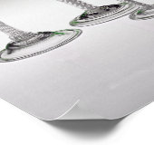 Collectie van wijnglazen met dragerstjes poster (Hoek)