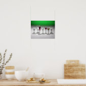 Collectie van wijnglazen met dragerstjes poster (Keuken)