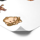 Collectie van wilde dieren poster (Hoek)