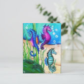 Collectie van zee paarden briefkaart (Staand voorkant)