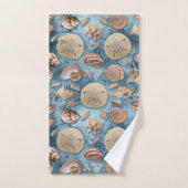 Collectie van zeeschelpen bad handdoek (Handdoek)