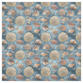 Collectie van zeeschelpen stof (Swatch)