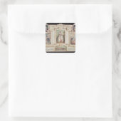 Collectie van zes miniaturen vierkante sticker (Tas)