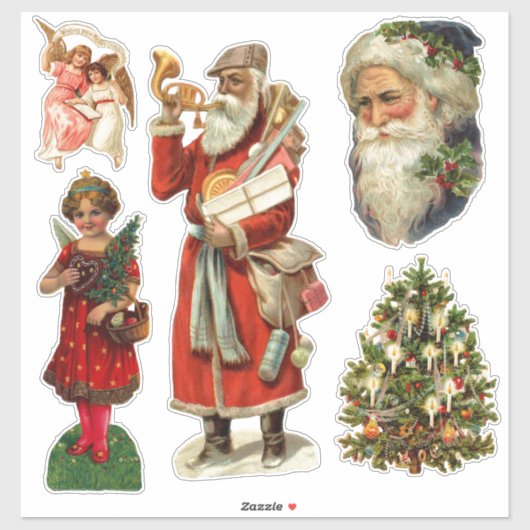 COLLECTIE VICTORIAANS KERST STICKER (Vel)