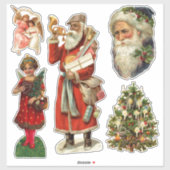  COLLECTIE VICTORIAANS KERST STICKER (Vel)