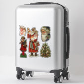  COLLECTIE VICTORIAANS KERST STICKER (Koffer)