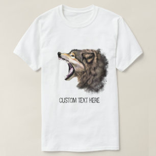 Collectie voor dierproeven Big Wolf - Jouw tekst t T-shirt