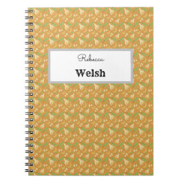 Collectie voor het mandenpatroon voor fruit - bana notitieboek