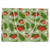 Collectie voor het mandje voor fruit - aardbeien groot cadeauzakje (Achterkant)