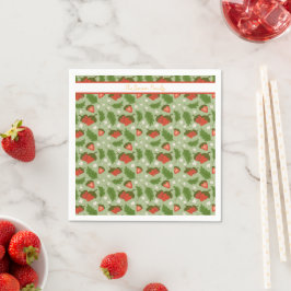 Collectie voor het mandje voor fruit - aardbeien servet