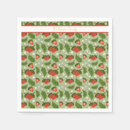 Collectie voor het mandje voor fruit - aardbeien servet