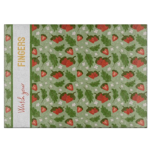 Collectie voor het mandje voor fruit - aardbeien snijplank (Voorkant)