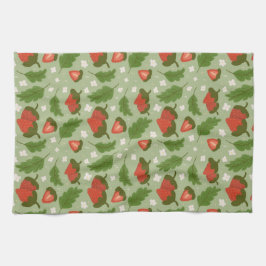 Collectie voor het mandje voor fruit - aardbeien theedoek