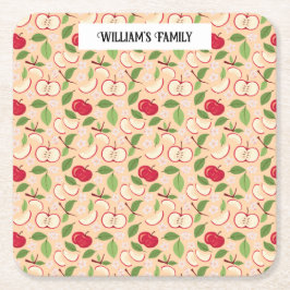 Collectie voor het mandje voor fruit - appels kartonnen onderzetters