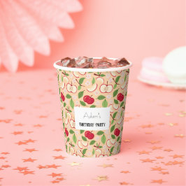 Collectie voor het mandje voor fruit - appels papieren bekers
