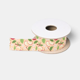 Collectie voor het mandje voor fruit - appels satijnen lint