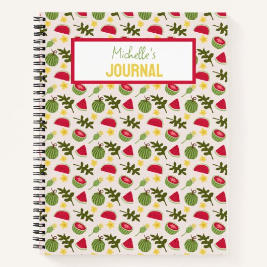 Collectie voor het mandje voor fruit - Watermeloen Notitieboek (Voorkant)