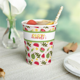 Collectie voor het mandje voor fruit - Watermeloen Papieren Bekers