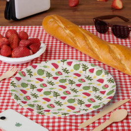 Collectie voor het mandje voor fruit - Watermeloen Papieren Bordje