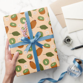 Collectie voor het zakpatroon voor fruit - Kiwi-ra Cadeaupapier