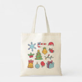 Collectie voor kerstdecortaties tote bag (Achterkant)