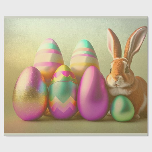 Collectie voor kleine paasbundels en eieren cadeaupapier (Vlak)