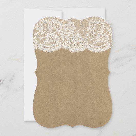 Collectie voor Kraft & Lace Wedding Kaart (Achterkant)