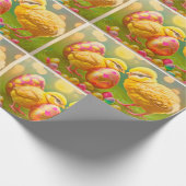 collectie voor paaskippen en eieren cadeaupapier (Hoek)