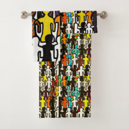 Collectie voor rassengelijkheid bad handdoek