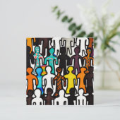 Collectie voor rassengelijkheid feestdagenkaart (Staand voorkant)