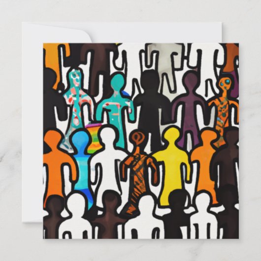 Collectie voor rassengelijkheid feestdagenkaart (Voorkant)