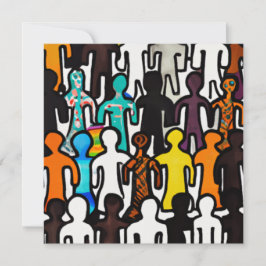 Collectie voor rassengelijkheid feestdagenkaart