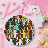 Collectie voor rassengelijkheid papieren bordje (Feest)