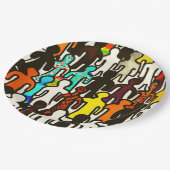 Collectie voor rassengelijkheid papieren bordje (Gekanteld)