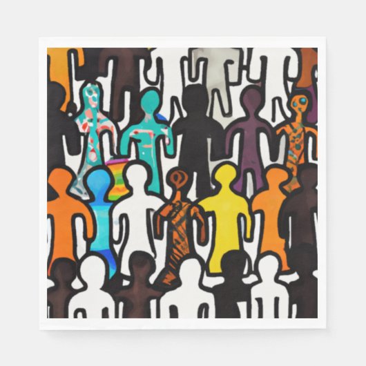 Collectie voor rassengelijkheid servet (Voorkant)