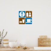 Collectie voor voedseldiensten poster (Keuken)