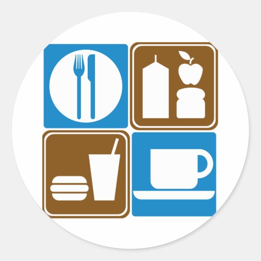 Collectie voor voedseldiensten ronde sticker (Voorkant)