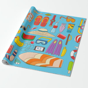 Collectie voor zomertijd cadeaupapier
