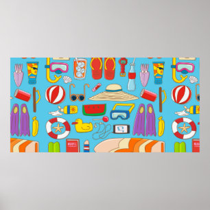 Collectie voor zomertijd poster