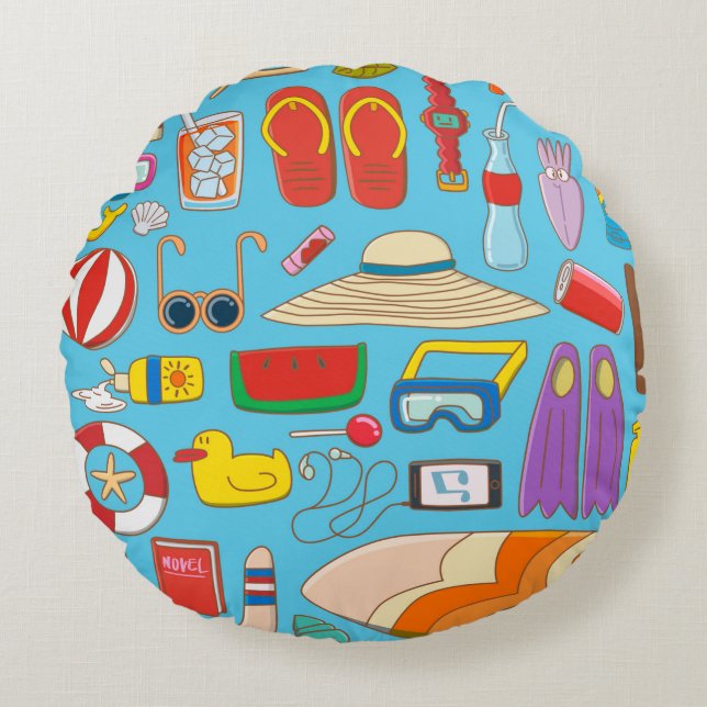 Collectie voor zomertijd rond kussen (Voorkant)