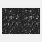 Collectie voor zwart-witmuziek inpakpapier vel (Voorkant)