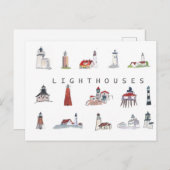 Collectie vuurtoren briefkaart (Voorkant / Achterkant)