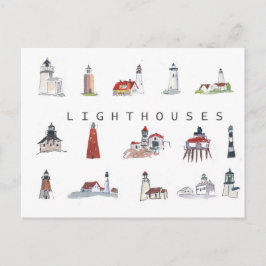 Collectie vuurtoren briefkaart