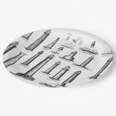  Collectie vuurtoren Papieren Bordje (Gekanteld)