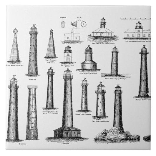 Collectie vuurtoren Tegeltje (Voorkant)