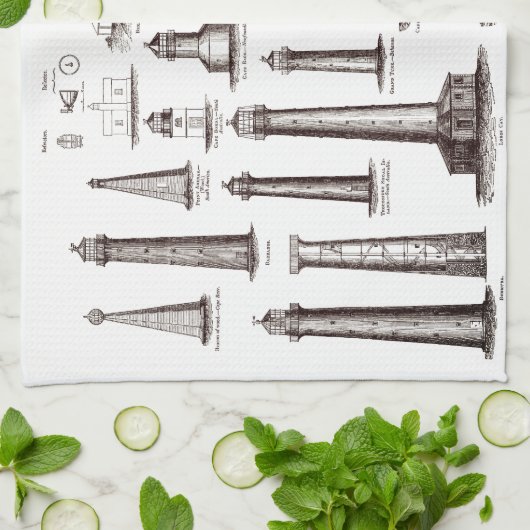 Collectie vuurtoren Theedoek (Gevouwen)